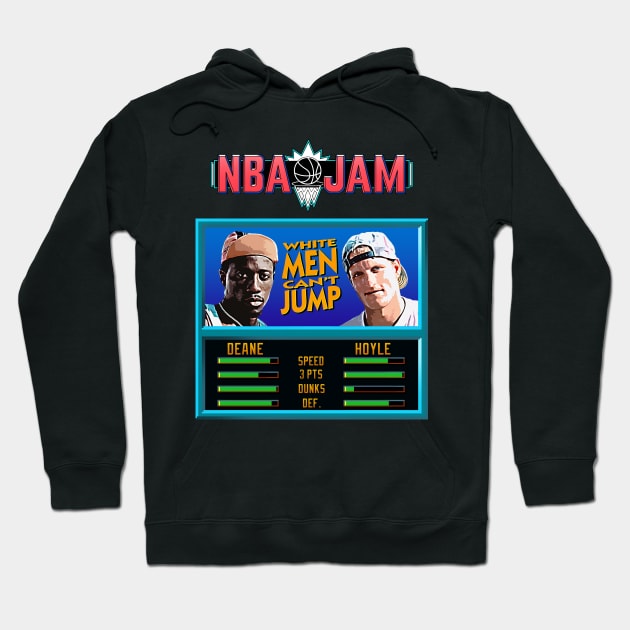 NBA JAM - White men can't jump Hoodie by Buff Geeks Art